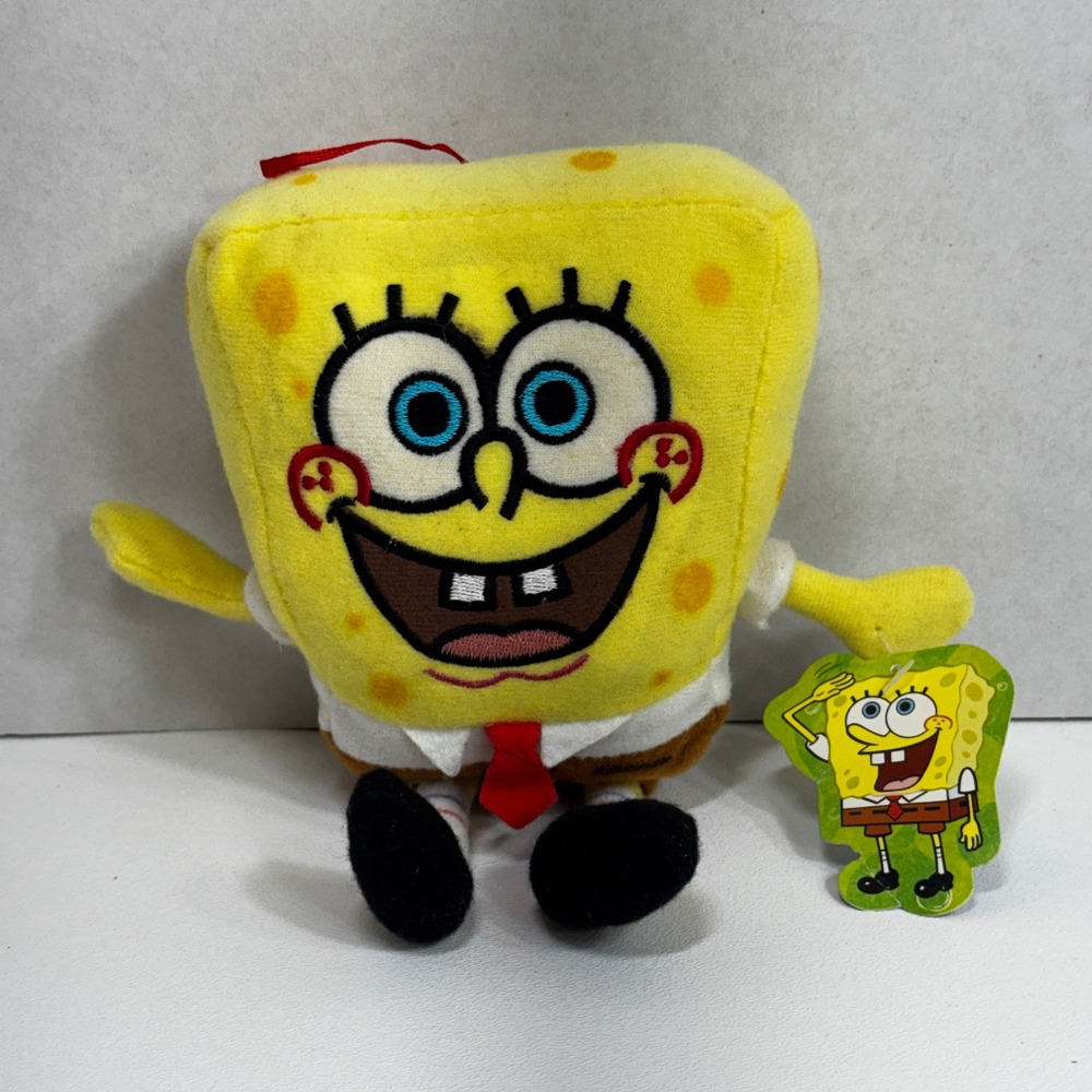 SpongeBob SquarePants Nanco Plush 2002 Nickelodeon Vintage Stuffed Toy with Tags